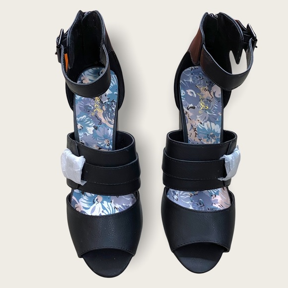 🆕 Qupid New/No Box Black Block Heel Ankle Strap Sandal [Size 8.5] - Picture 7 of 11